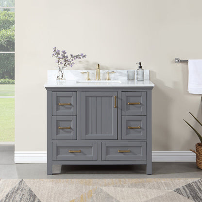 Altair Designs  42" single vanity with top - 538042-CB-AW-NM