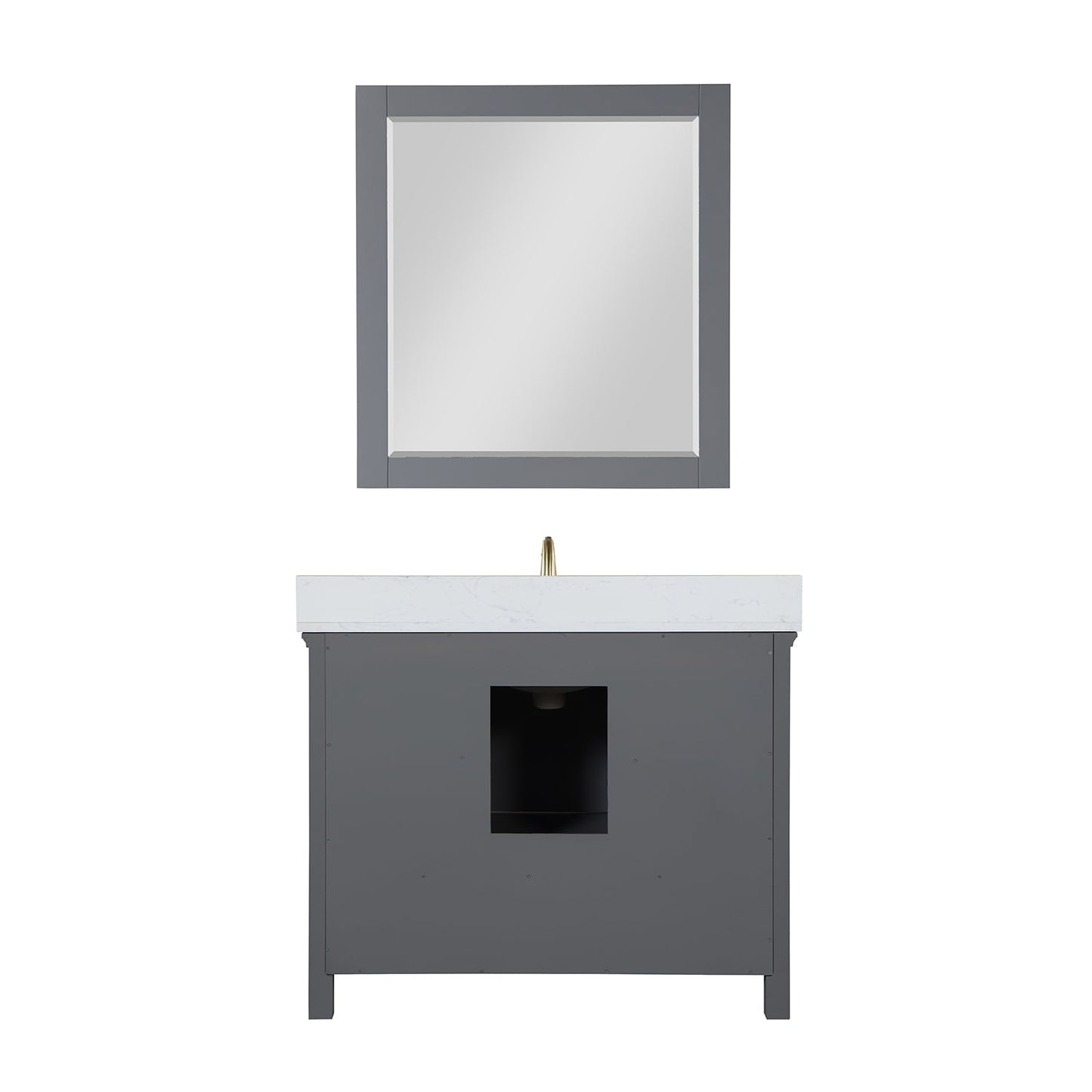 Altair Designs  42" single vanity with top - 538042-CB-AW-NM