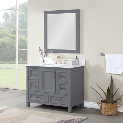 Altair Designs  42" single vanity with top - 538042-CB-AW-NM