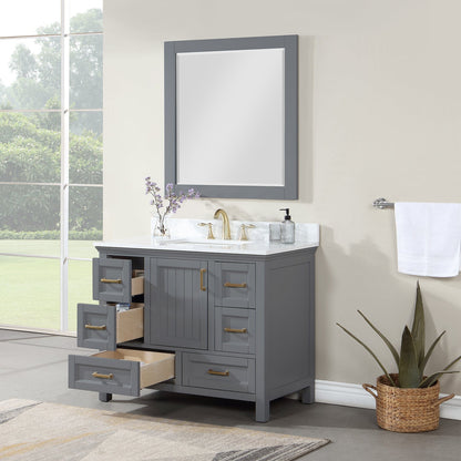 Altair Designs  42" single vanity with top - 538042-CB-AW-NM