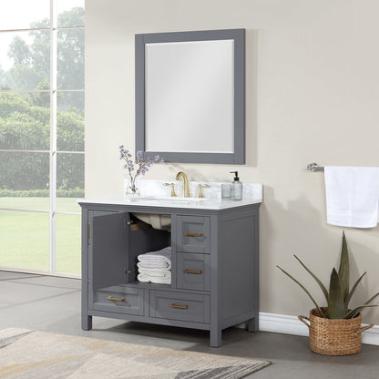 Altair Designs  42" single vanity with top - 538042-CB-AW-NM