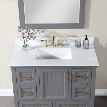Altair Designs  42" single vanity with top - 538042-CB-AW-NM
