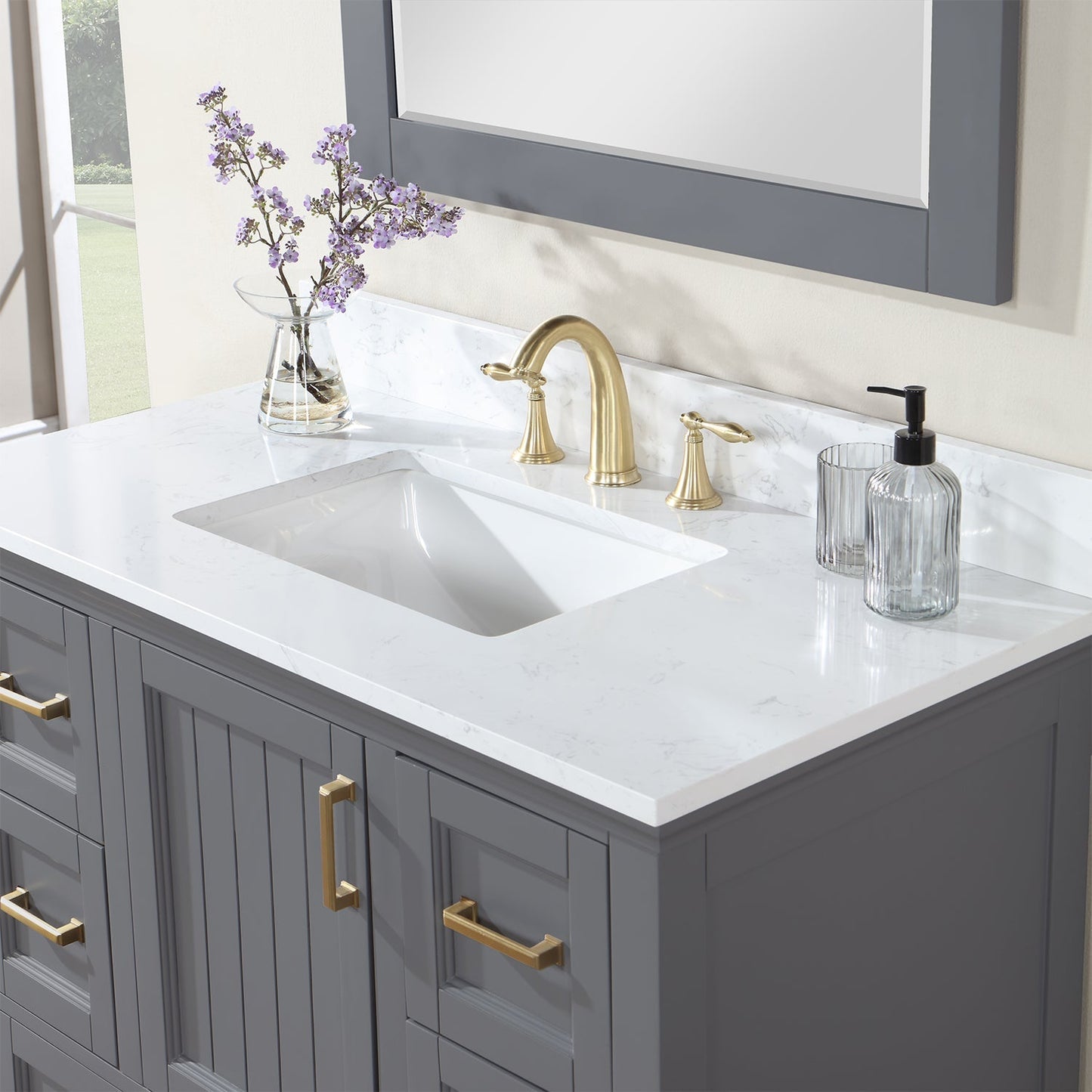 Altair Designs  42" single vanity with top - 538042-CB-AW-NM