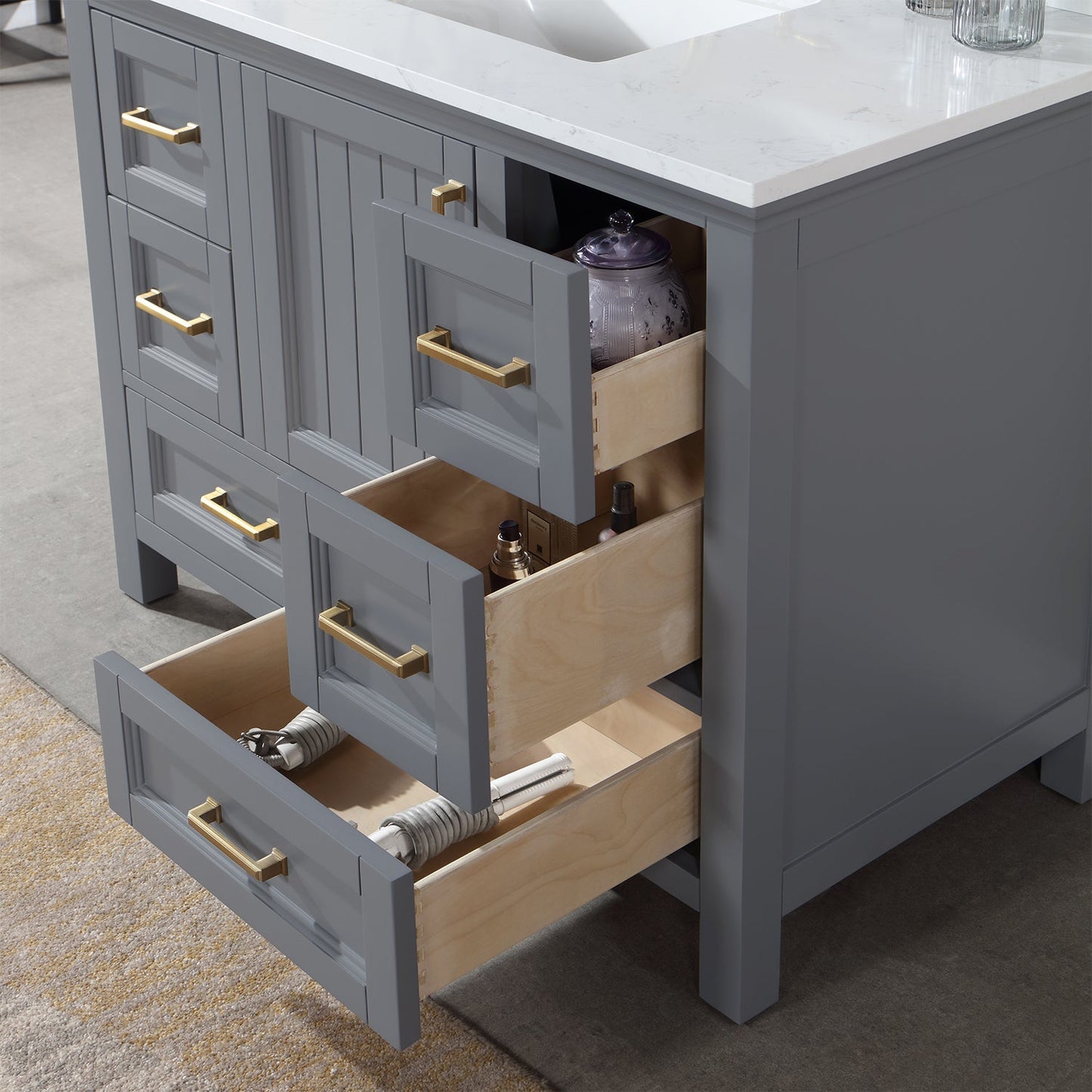 Altair Designs  42" single vanity with top - 538042-CB-AW-NM