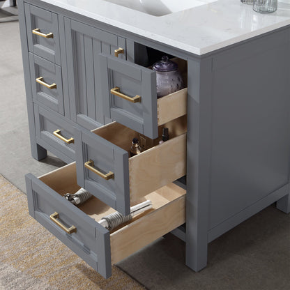 Altair Designs  42" single vanity with top - 538042-CB-AW-NM