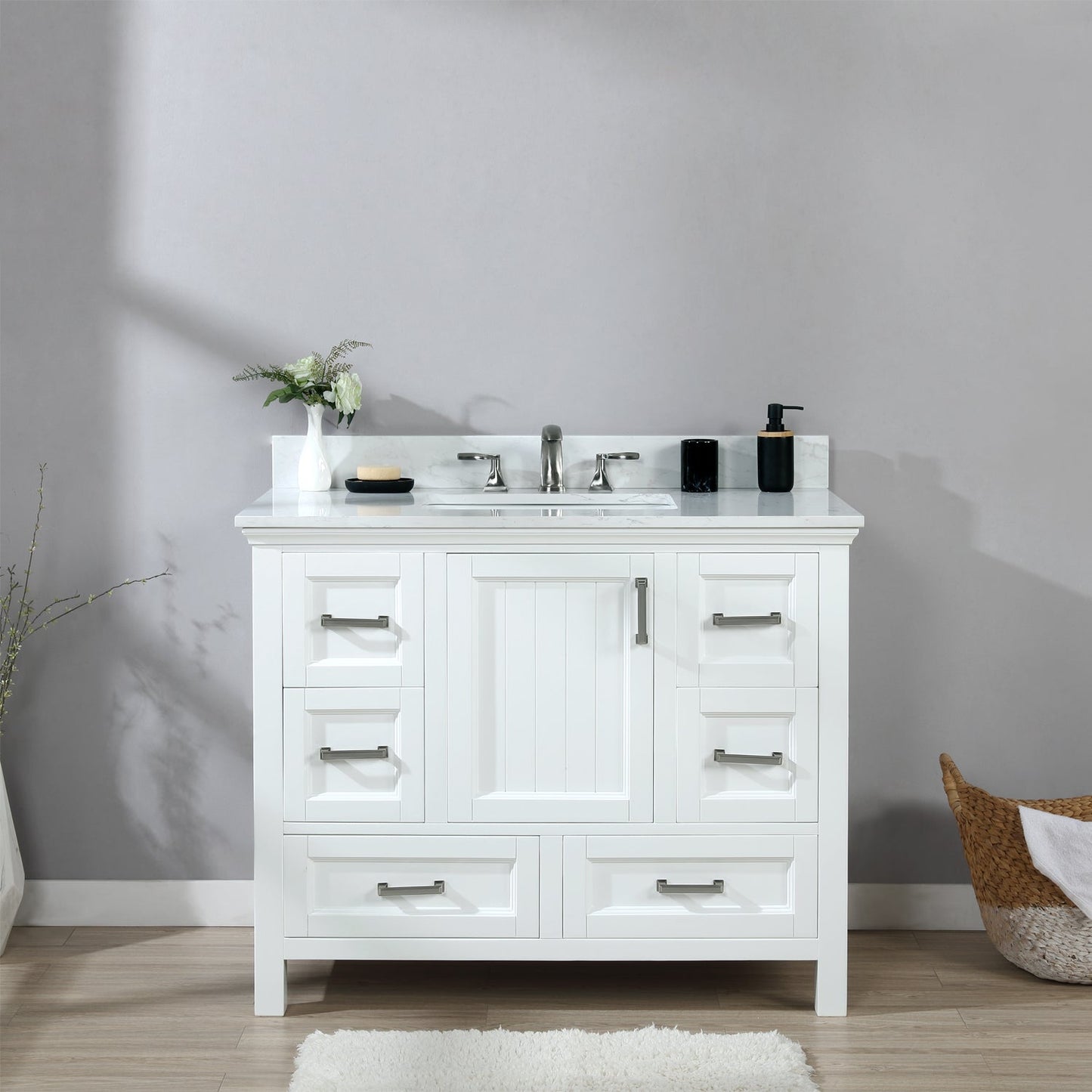 Altair Designs  42" single vanity with top - 538042-CB-AW-NM