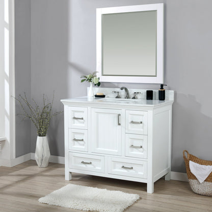 Altair Designs  42" single vanity with top - 538042-CB-AW-NM
