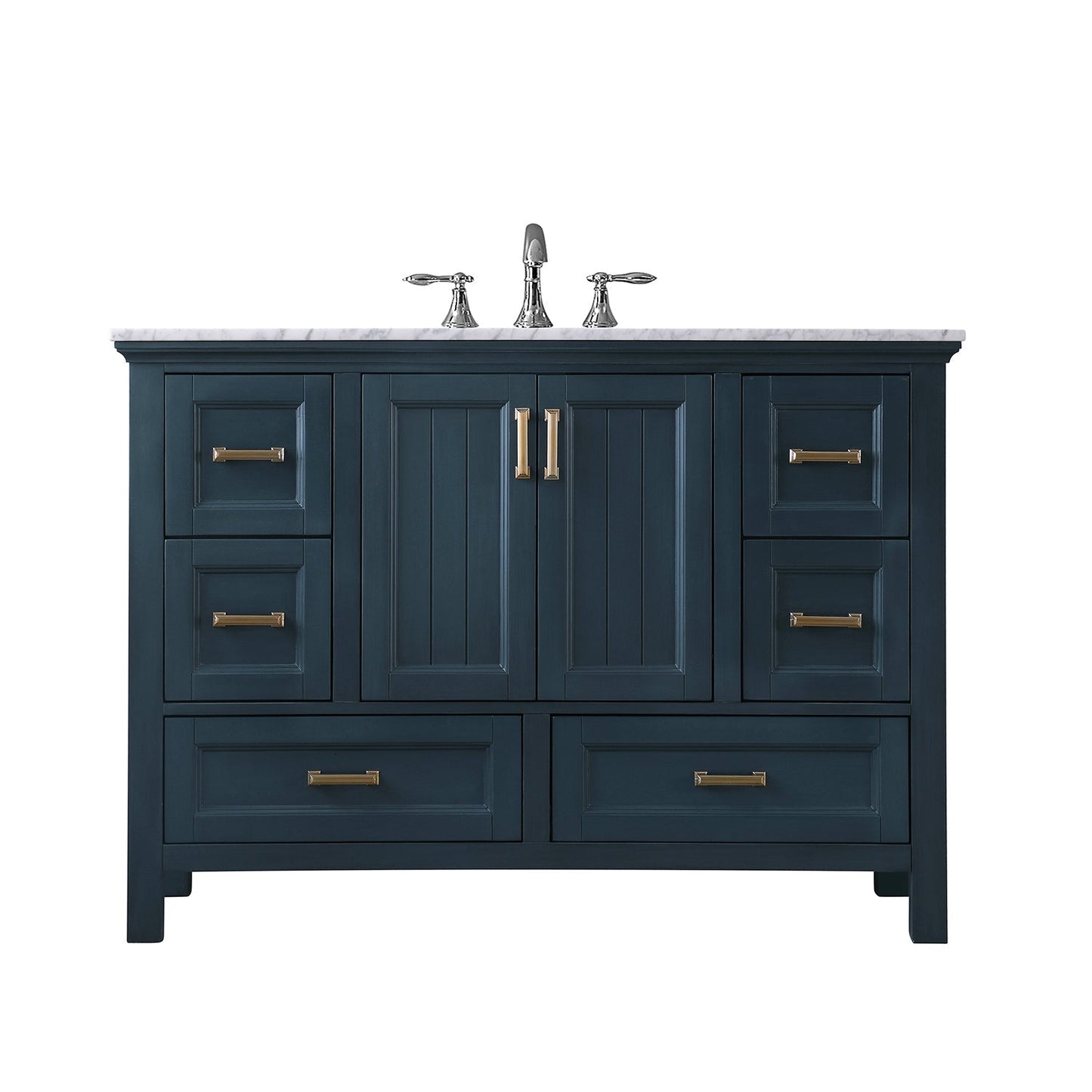 Altair Designs 48" single vanity with top - 538048-WH-CA-NM