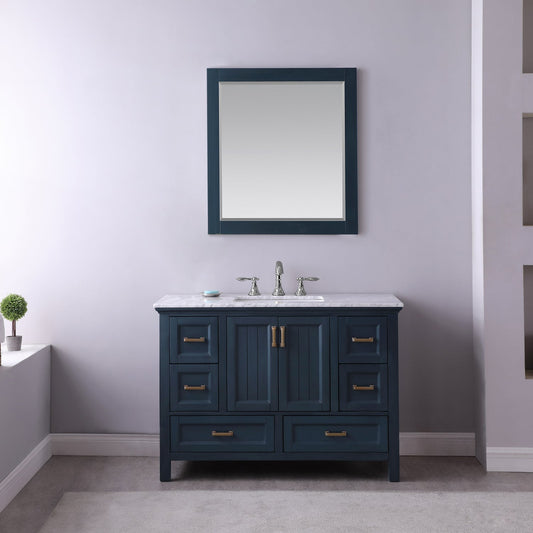Altair Designs 48" single vanity with top - 538048-WH-CA-NM