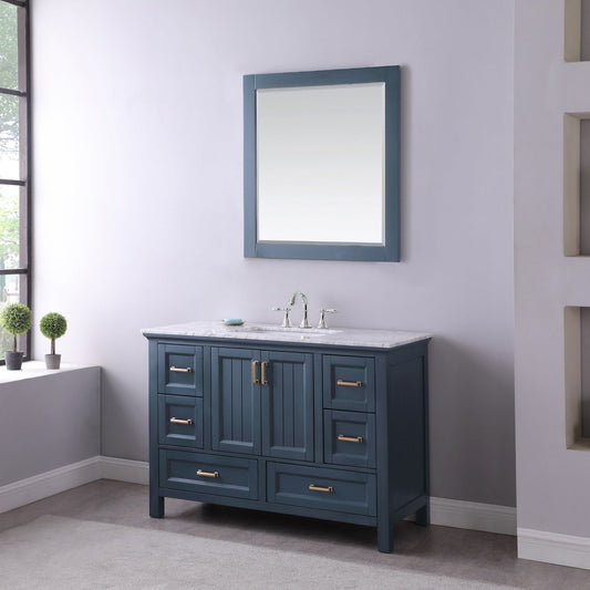 Altair Designs 48" single vanity with top - 538048-WH-CA-NM
