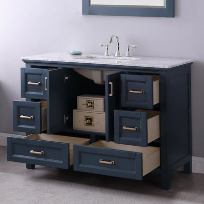 Altair Designs 48" single vanity with top - 538048-WH-CA-NM