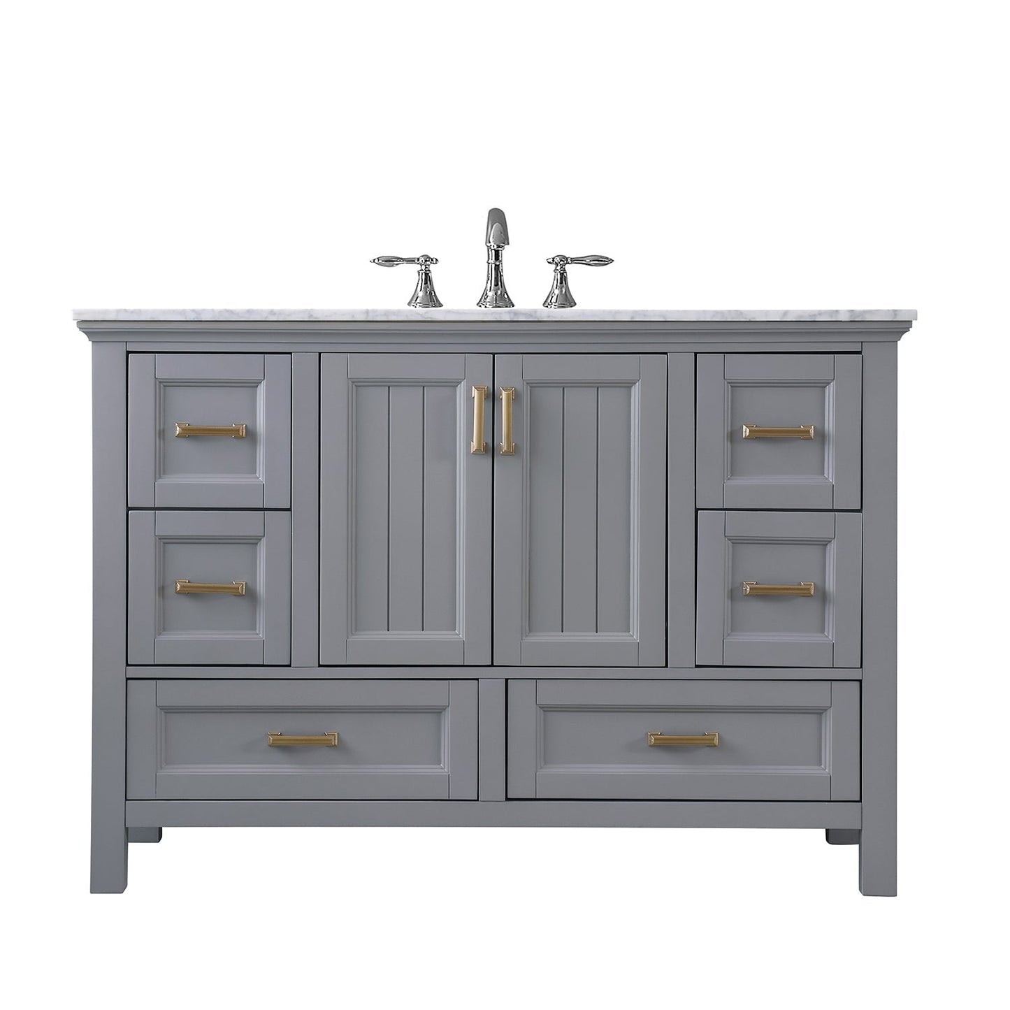 Altair Designs 48" single vanity with top - 538048-WH-CA-NM