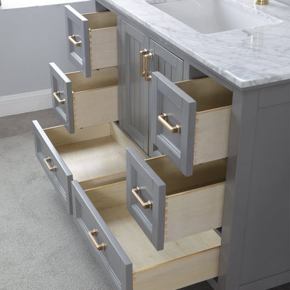 Altair Designs 48" single vanity with top - 538048-WH-CA-NM