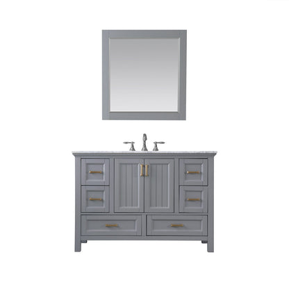 Altair Designs 48" single vanity with top - 538048-WH-CA-NM