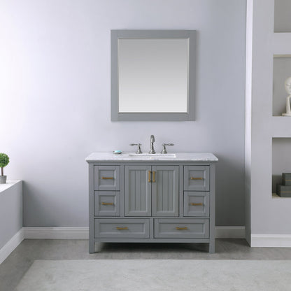 Altair Designs 48" single vanity with top - 538048-WH-CA-NM