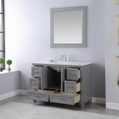Altair Designs 48" single vanity with top - 538048-WH-CA-NM