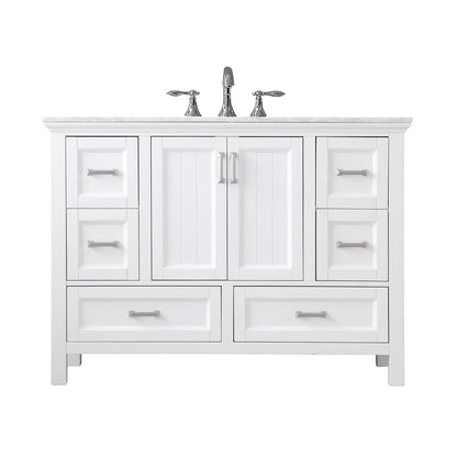 Altair Designs 48" single vanity with top - 538048-WH-CA-NM