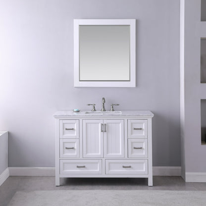 Altair Designs 48" single vanity with top - 538048-WH-CA-NM