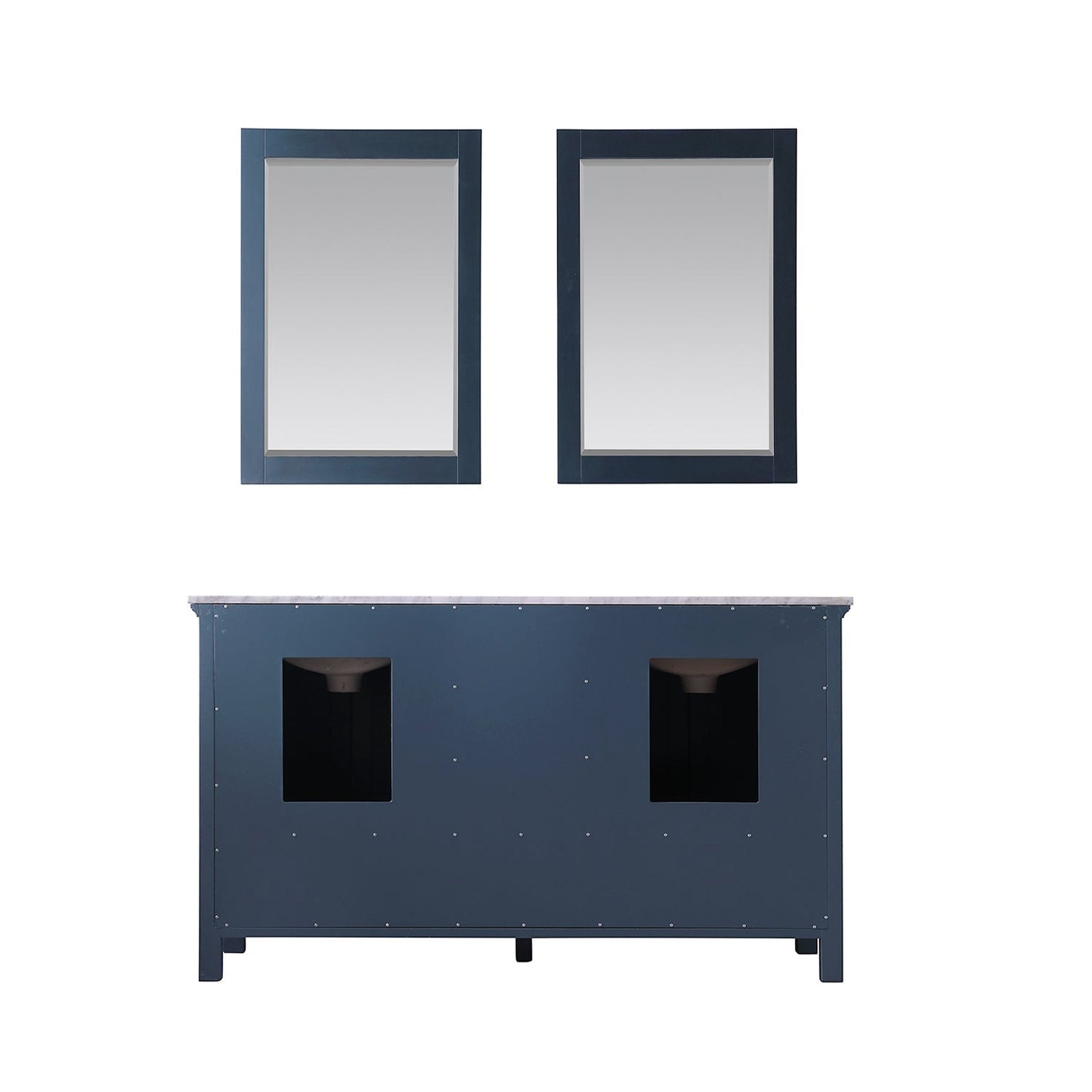 Altair Designs 60" double vanity with top - 538060-WH-CA-NM