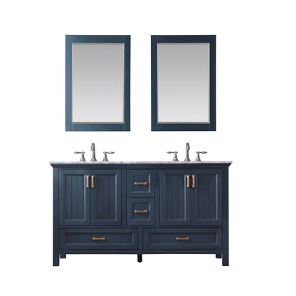 Altair Designs 60" double vanity with top - 538060-WH-CA-NM