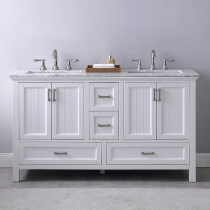 Altair Designs 60" double vanity with top - 538060-WH-CA-NM