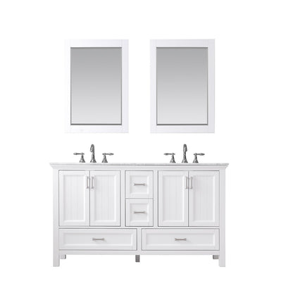 Altair Designs 60" double vanity with top - 538060-WH-CA-NM