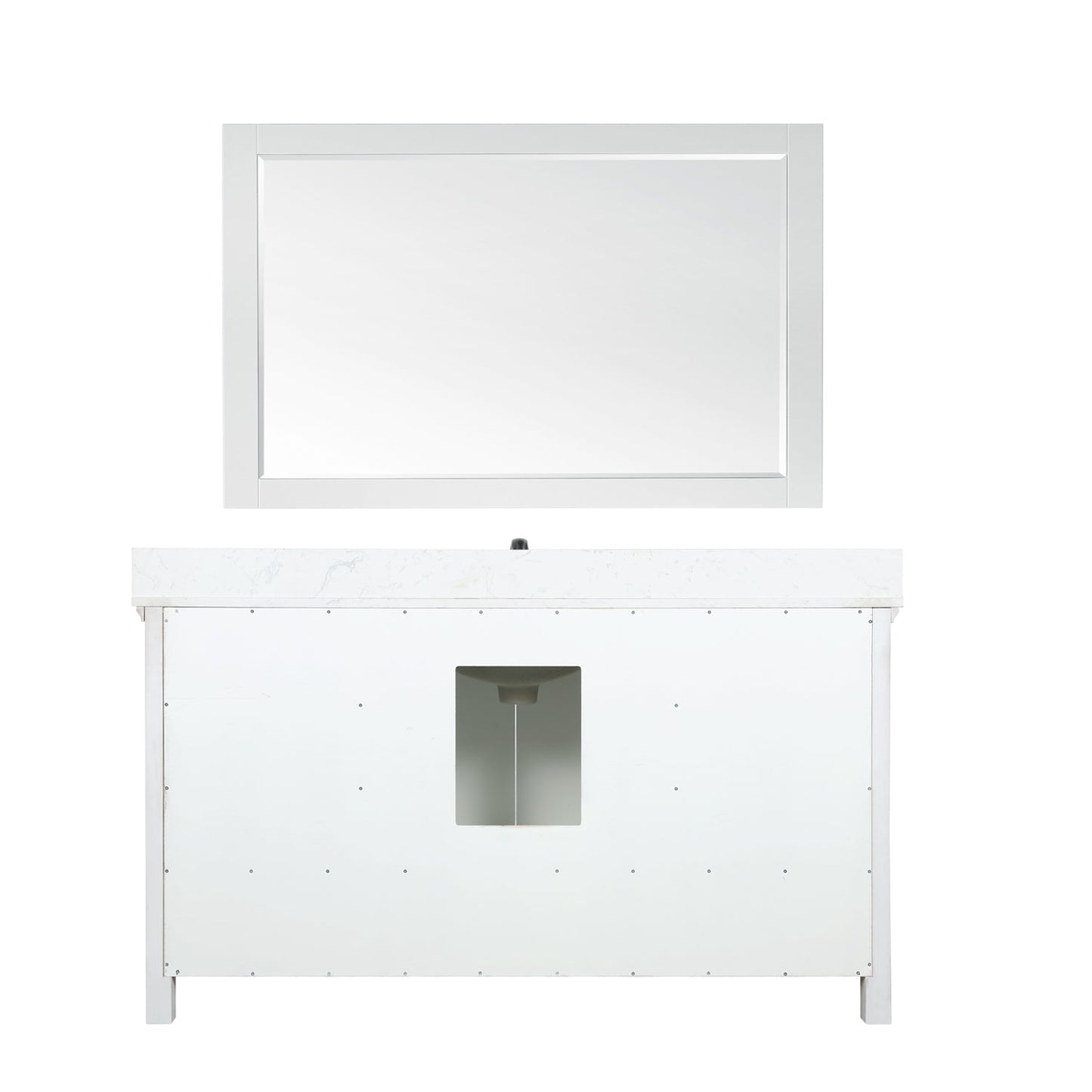 Altair Designs 60" single vanity with top - 538060S-WH-AW-NM