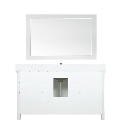 Altair Designs 60" single vanity with top - 538060S-WH-AW-NM