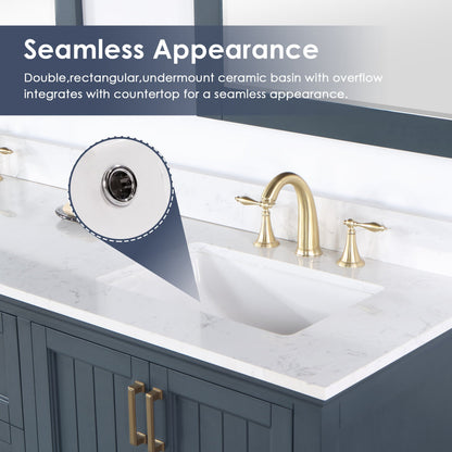 Altair Designs Isla 72" double vanity with top - 538072-CB-AW-NM