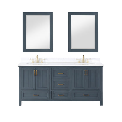 Altair Designs Isla 72" double vanity with top - 538072-CB-AW-NM