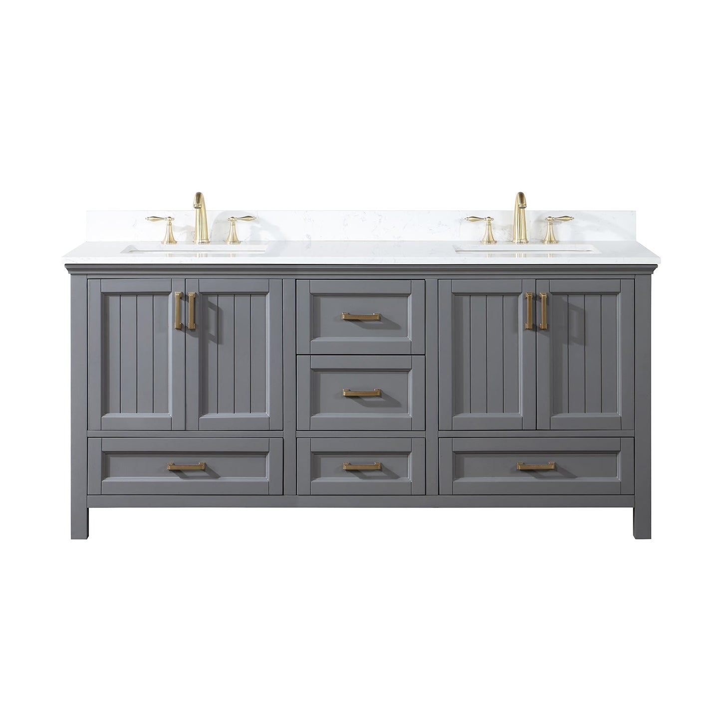 Altair Designs Isla 72" double vanity with top - 538072-CB-AW-NM