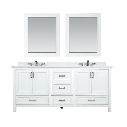 Altair Designs Isla 72" double vanity with top - 538072-CB-AW-NM