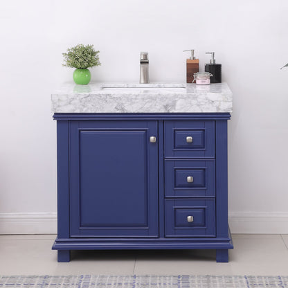 Altair Designs 36" single vanity with top - 539036-WH-CA-NM