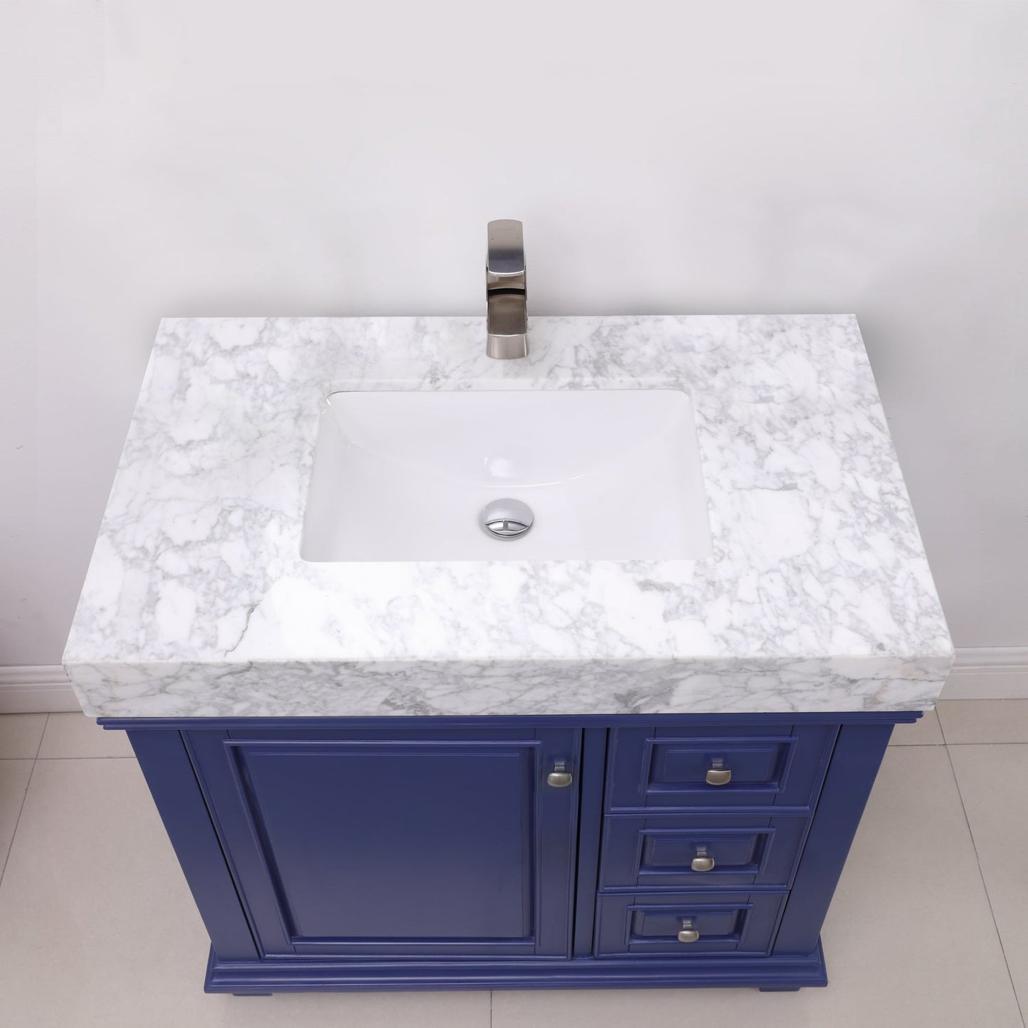 Altair Designs 36" single vanity with top - 539036-WH-CA-NM