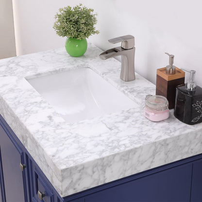 Altair Designs 36" single vanity with top - 539036-WH-CA-NM