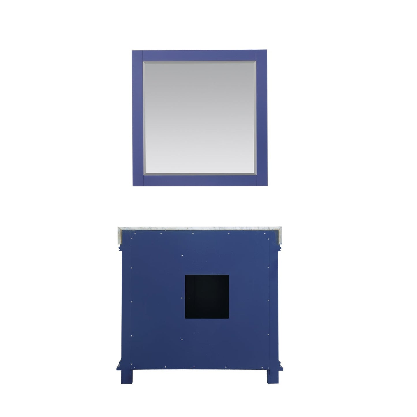Altair Designs 36" single vanity with top - 539036-WH-CA-NM