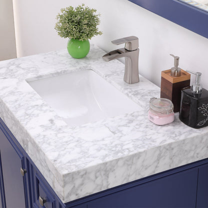 Altair Designs 36" single vanity with top - 539036-WH-CA-NM