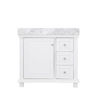 Altair Designs 36" single vanity with top - 539036-WH-CA-NM