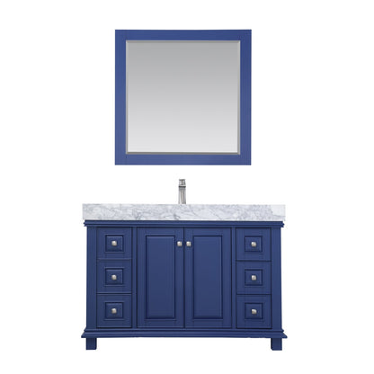 Altair Designs 48" single vanity with top - 539048-WH-CA-NM