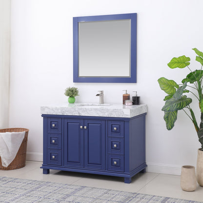 Altair Designs 48" single vanity with top - 539048-WH-CA-NM