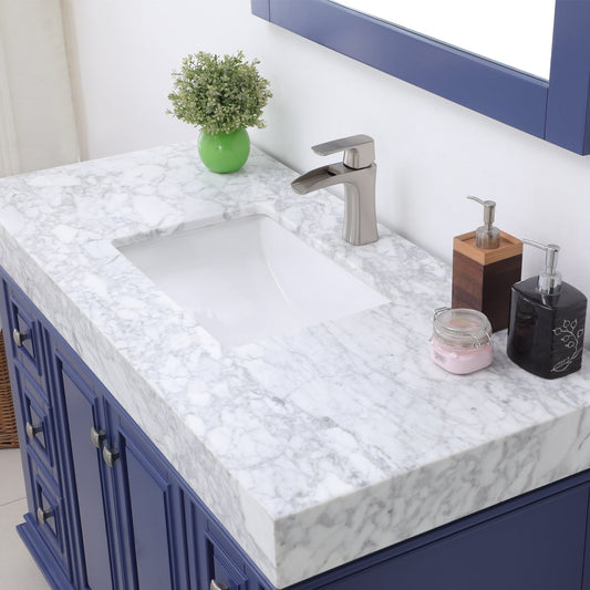 Altair Designs 48" single vanity with top - 539048-WH-CA-NM