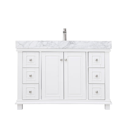 Altair Designs 48" single vanity with top - 539048-WH-CA-NM