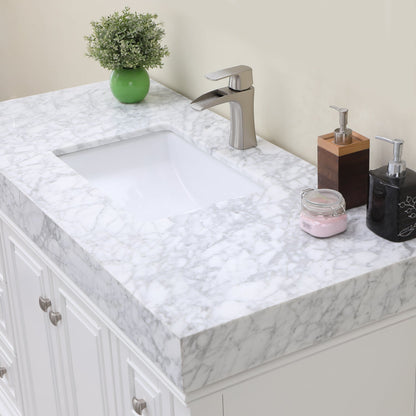 Altair Designs 48" single vanity with top - 539048-WH-CA-NM