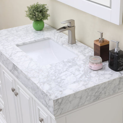 Altair Designs 48" single vanity with top - 539048-WH-CA-NM