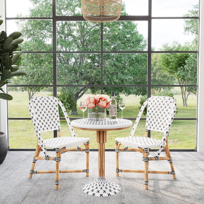 Butler Specialty Company Tenor & Rattan Bistro Table, White  - 5400295