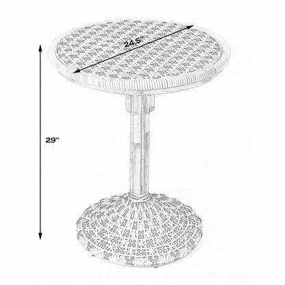 Butler Specialty Company Tenor & Rattan Bistro Table, White  - 5400295