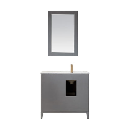 Altair Designs 36" single vanity with top - 541036-WH-CA-NM
