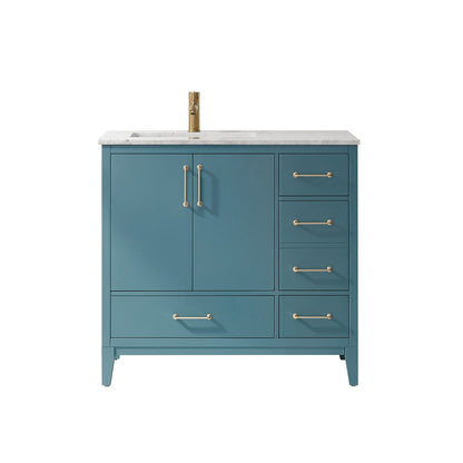 Altair Designs 36" single vanity with top - 541036-WH-CA-NM