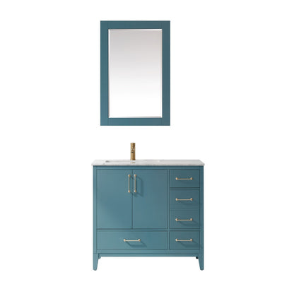 Altair Designs 36" single vanity with top - 541036-WH-CA-NM