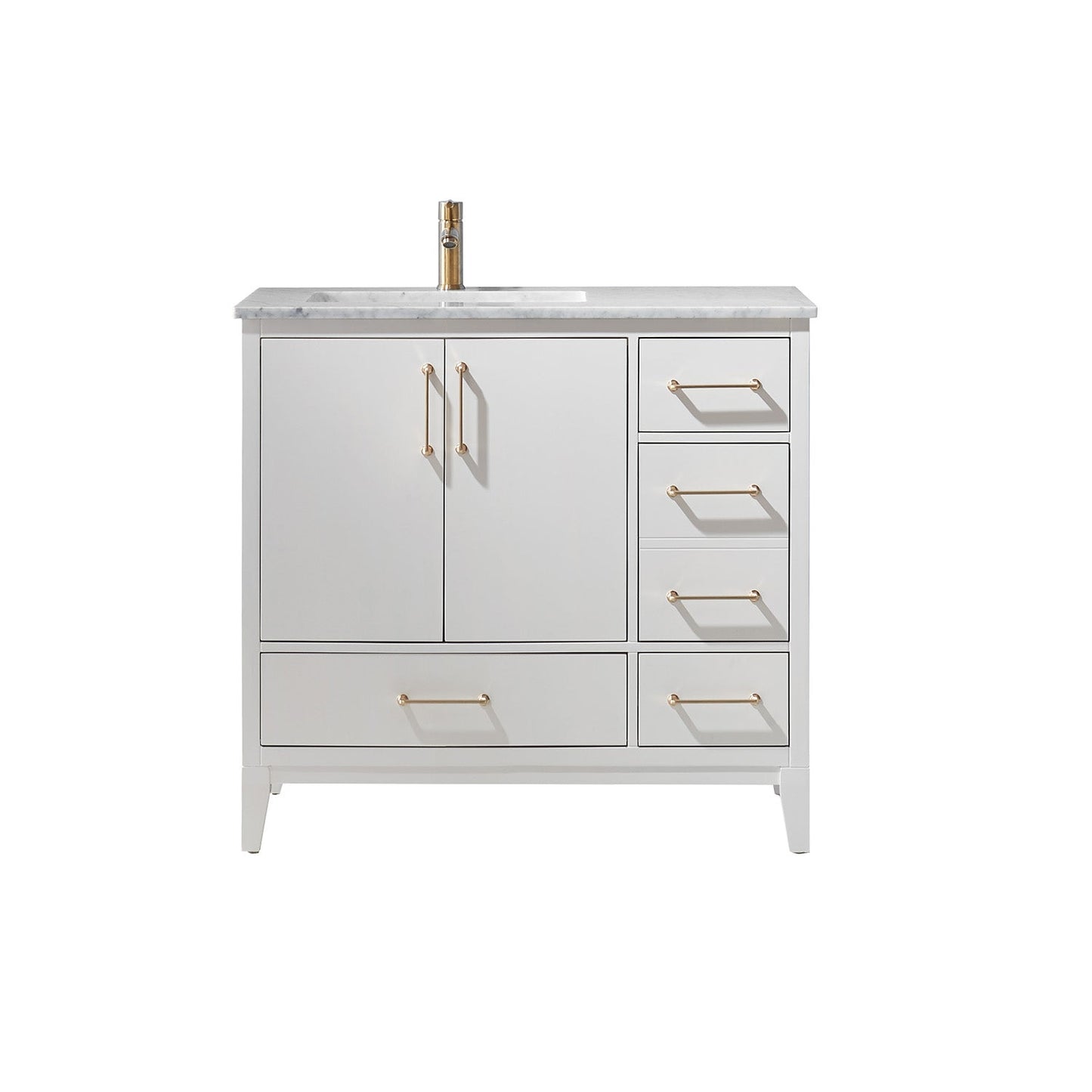 Altair Designs 36" single vanity with top - 541036-WH-CA-NM